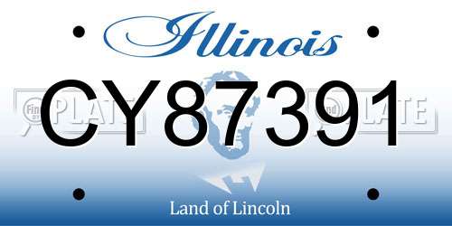 CY87391 Illinois License Plate