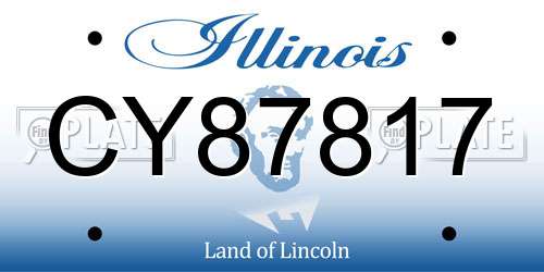 CY87817 Illinois License Plate