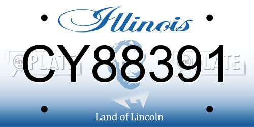 CY88391 Illinois License Plate