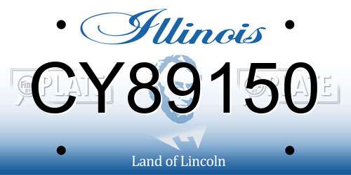 CY89150 Illinois License Plate
