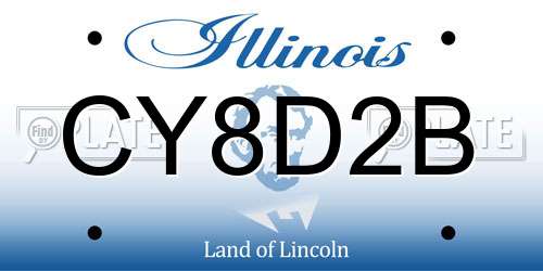 CY8D2B Illinois License Plate