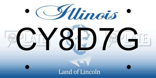 CY8D7G Illinois License Plate