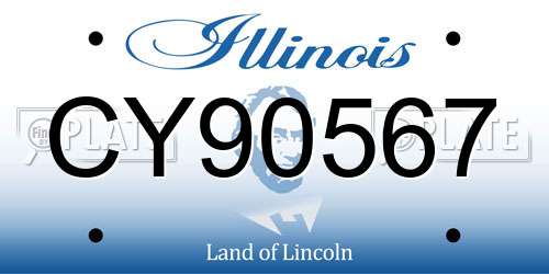 CY90567 Illinois License Plate