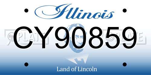 CY90859 Illinois License Plate