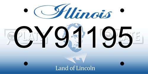 CY91195 Illinois License Plate