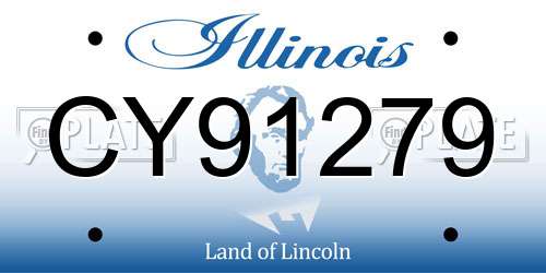 CY91279 Illinois License Plate