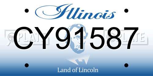 CY91587 Illinois License Plate