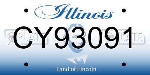 CY93091 Illinois License Plate