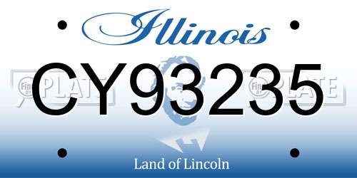 CY93235 Illinois License Plate