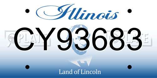 CY93683 Illinois License Plate
