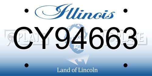 CY94663 Illinois License Plate