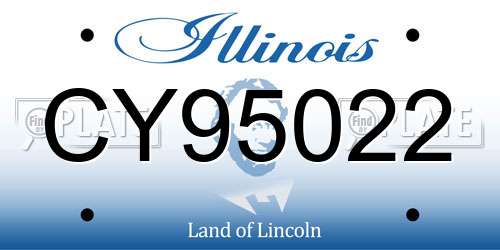 CY95022 Illinois License Plate