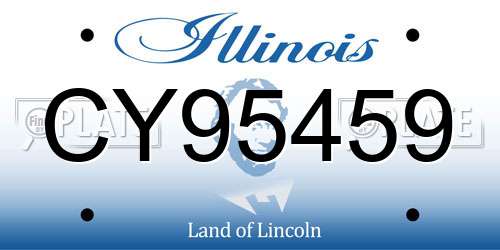 CY95459 Illinois License Plate