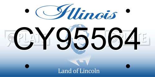 CY95564 Illinois License Plate
