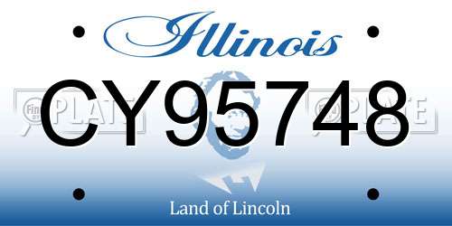 CY95748 Illinois License Plate
