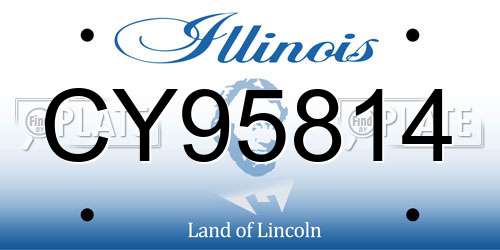 CY95814 Illinois License Plate