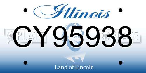 CY95938 Illinois License Plate