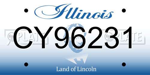 CY96231 Illinois License Plate