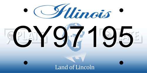 CY97195 Illinois License Plate