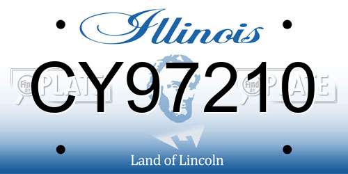 CY97210 Illinois License Plate