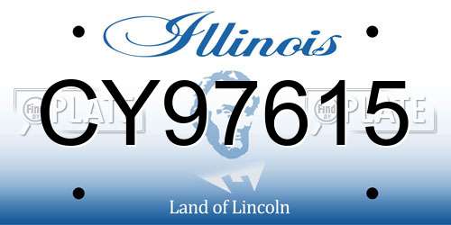 CY97615 Illinois License Plate
