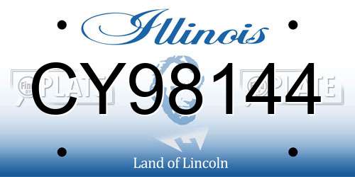 CY98144 Illinois License Plate