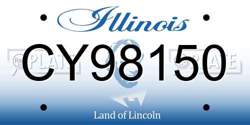 CY98150 Illinois License Plate