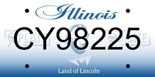 CY98225 Illinois License Plate