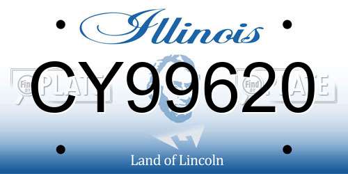 CY99620 Illinois License Plate