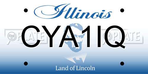CYA1IQ Illinois License Plate
