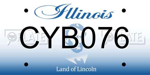 CYB076 Illinois License Plate