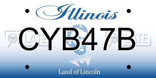 CYB47B Illinois License Plate