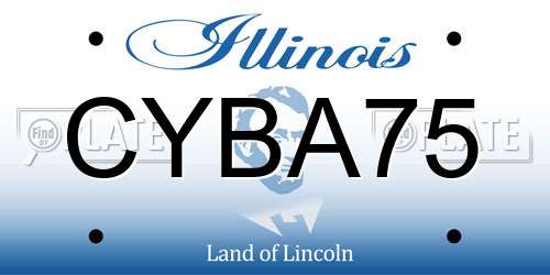 CYBA75 Illinois License Plate