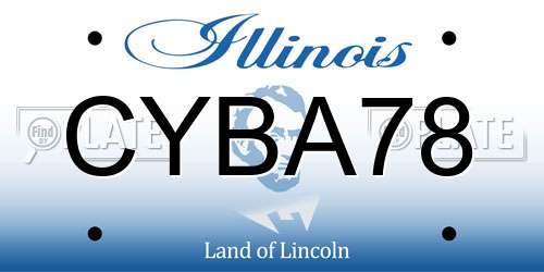 CYBA78 Illinois License Plate