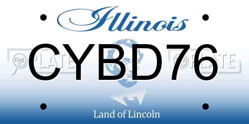 CYBD76 Illinois License Plate