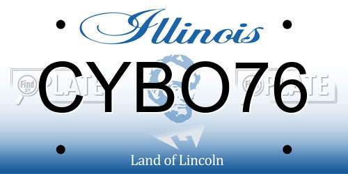 CYBO76 Illinois License Plate