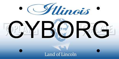 CYBORG Illinois License Plate