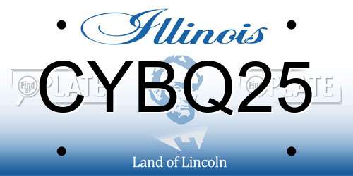 CYBQ25 Illinois License Plate