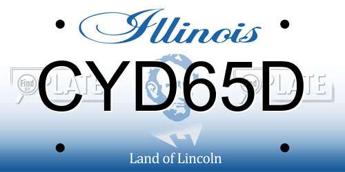 CYD65D Illinois License Plate
