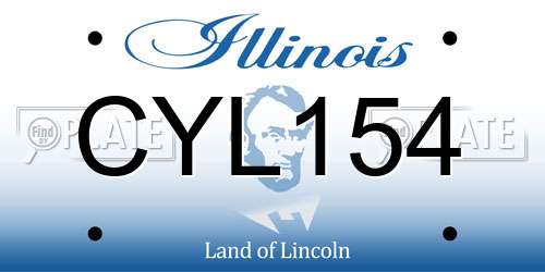 CYL154 Illinois License Plate