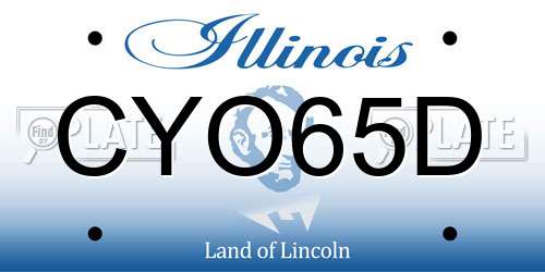 CYO65D Illinois License Plate