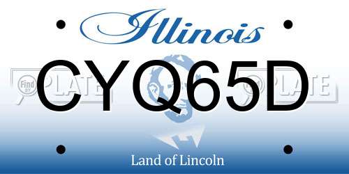 CYQ65D Illinois License Plate