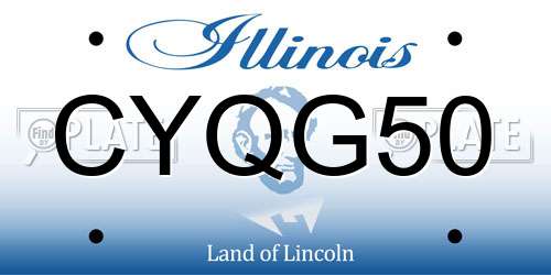 CYQG50 Illinois License Plate