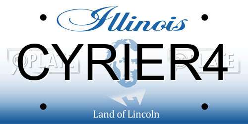 CYRIER4 Illinois License Plate