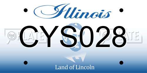 CYS028 Illinois License Plate