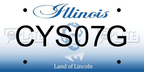 CYS07G Illinois License Plate