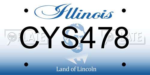 CYS478 Illinois License Plate