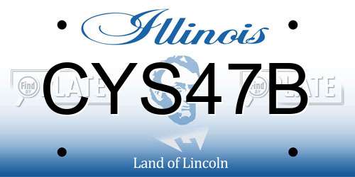 CYS47B Illinois License Plate