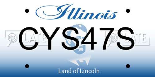 CYS47S Illinois License Plate