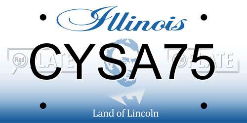 CYSA75 Illinois License Plate